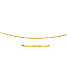 Load image into Gallery viewer, 14k Yellow Gold Round Omega Necklace with Diamond Cuts (1.5 mm)
