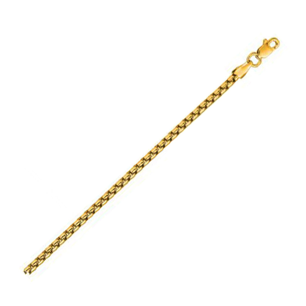 14k Yellow Gold Solid Round Box Chain 3.6 mm-0