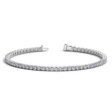 Load image into Gallery viewer, Lab Grown Round Diamond Tennis Bracelet in 14k White Gold (3 cctw F/G  VS2/SI1)-0
