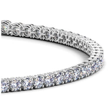 Load image into Gallery viewer, Lab Grown Round Diamond Tennis Bracelet in 14k White Gold (3 cctw F/G  VS2/SI1)-1
