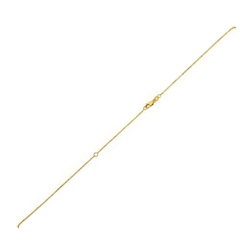 Extendable Bead Chain in 14k Yellow Gold (1.0mm)-0