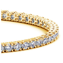 Load image into Gallery viewer, Lab Grown Round Diamond Tennis Bracelet in 14k Yellow Gold (6 cctw F/G  VS2/SI1)-1
