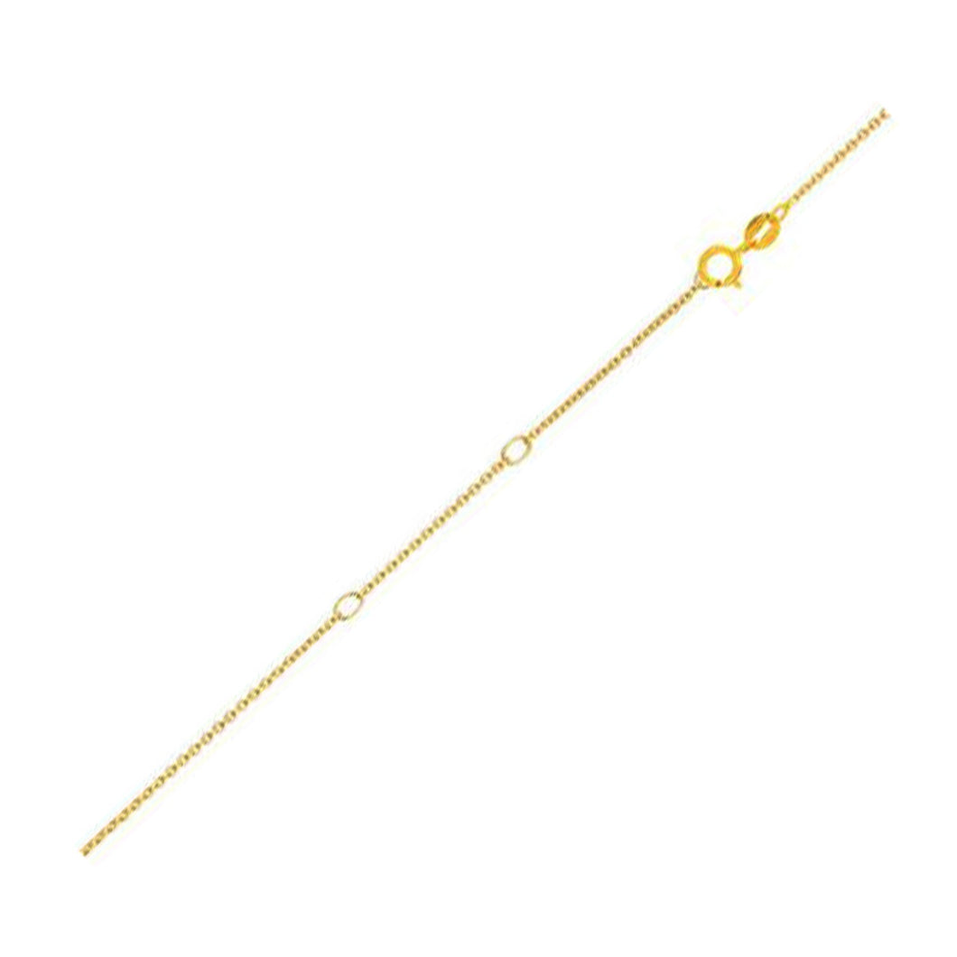 Double Extendable Diamond Cut Cable Chain in 14k Yellow Gold (0.80mm)-0