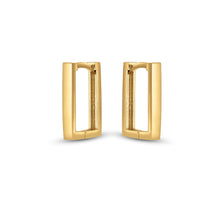 Load image into Gallery viewer, 14k Yellow Gold Rectangle Huggie Hoops-1
