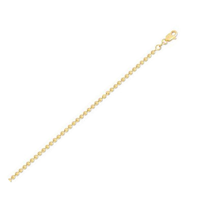 Moon Cut Bead Chain in 14k Yellow Gold (2.5 mm)-0