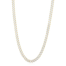 Load image into Gallery viewer, Modern Lite Edge Chain with White Pave in 14k Two Tone Gold (8.0mm)
