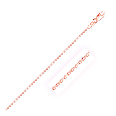 14k Rose Gold Round Cable Link Chain 1.5mm-0