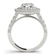 Load image into Gallery viewer, 14k White Gold Diamond Engagement Ring with Double Pave Halo (2 5/8 cttw)
