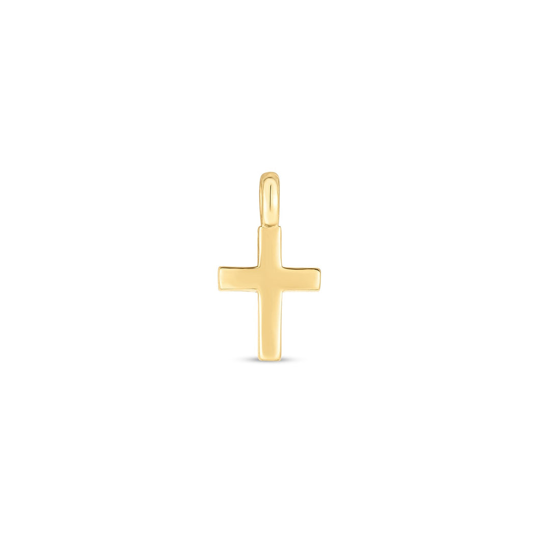 14k Yellow Gold Mini Cross Charm-0