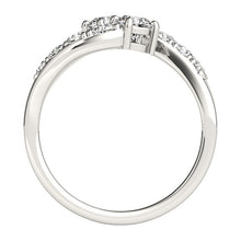 Load image into Gallery viewer, 14k White Gold Two Stone Overlap Design Diamond Ring (1 cttw)
