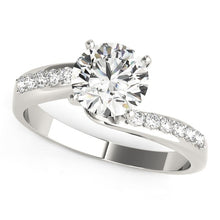 Load image into Gallery viewer, 14k White Gold Bypass Round Pronged Diamond Engagement Ring (1 5/8 cttw)
