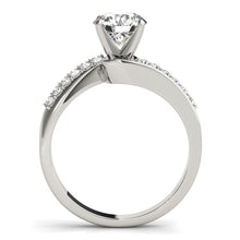 Load image into Gallery viewer, 14k White Gold Bypass Round Pronged Diamond Engagement Ring (1 5/8 cttw)
