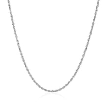 Load image into Gallery viewer, 10k White Gold Solid Diamond Cut Rope Chain 1.25mm
