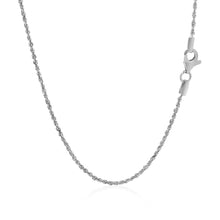 Load image into Gallery viewer, 10k White Gold Solid Diamond Cut Rope Chain 1.25mm
