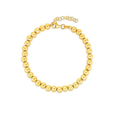 14k Yellow Gold Bead Chain Necklace(5mm)-0