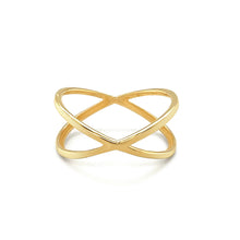 Load image into Gallery viewer, 14k Yellow Gold Polished X Profile Ring
