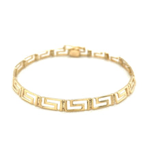 Load image into Gallery viewer, 14k Yellow Gold Fancy Greek Key Motif Bracelet
