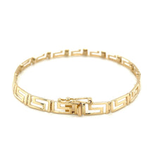 Load image into Gallery viewer, 14k Yellow Gold Fancy Greek Key Motif Bracelet
