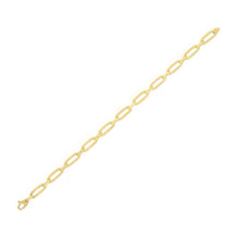 Load image into Gallery viewer, 14k Yellow Gold 7 1/4 inch Bombay Paperclip Chain Bracelet-0
