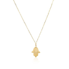 Load image into Gallery viewer, 14K Yellow Gold Hand of Hamsa Necklace
