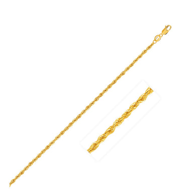 Lite Rope Chain Bracelet in 14k Yellow Gold (1.5 mm)-0