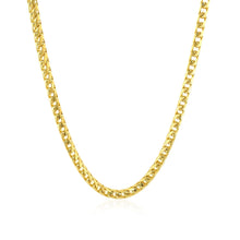 Load image into Gallery viewer, 3.1mm 14k Yellow Solid Gold Diamond Cut Round Franco Chain
