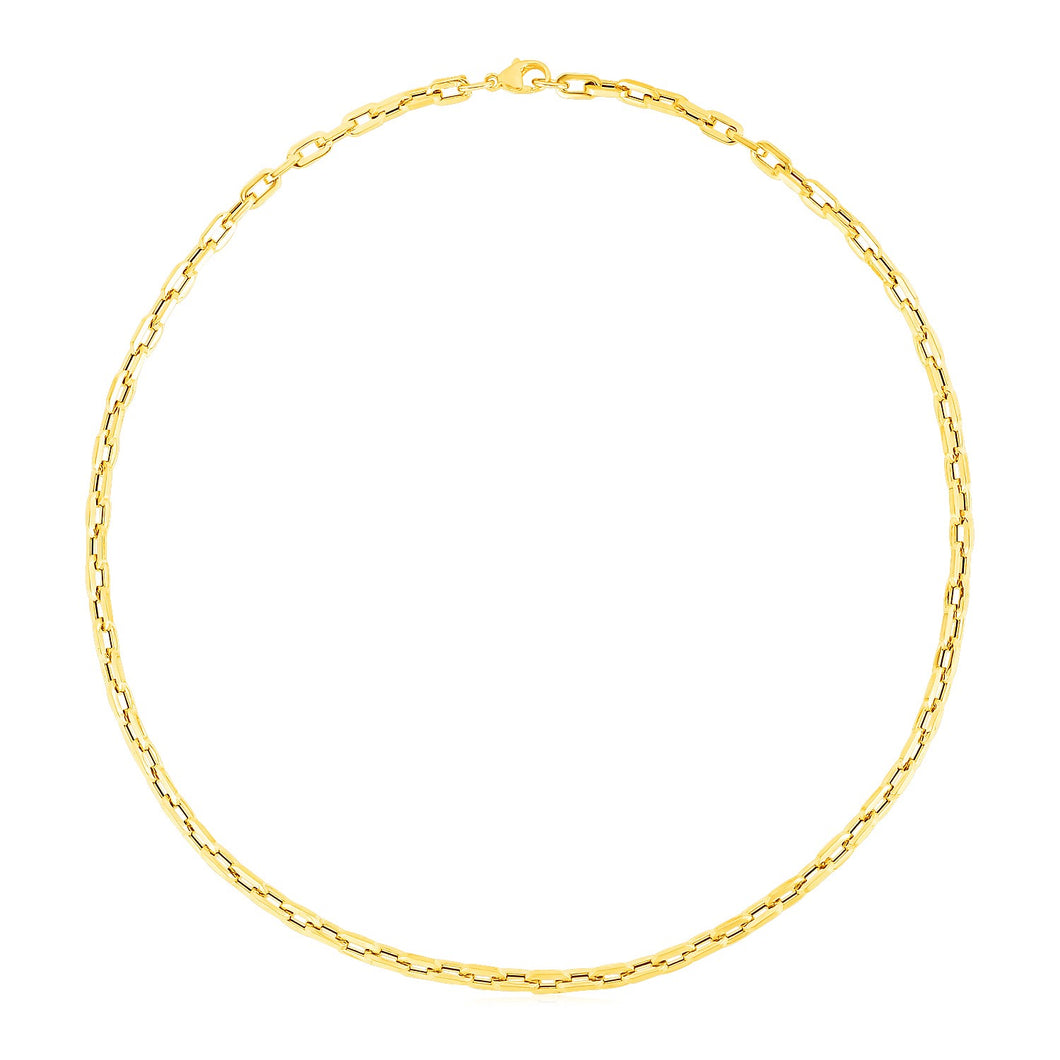 14k Yellow Gold Paperclip Chain Necklace