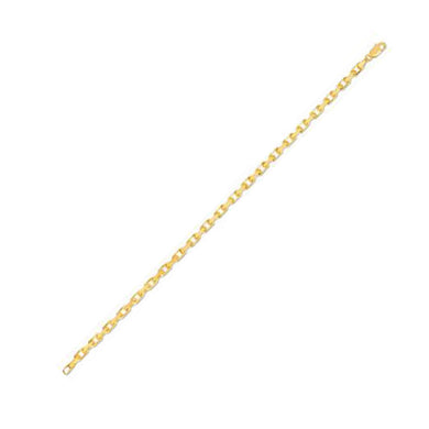 3.6mm 14k Yellow Gold French Cable Chain Bracelet-0