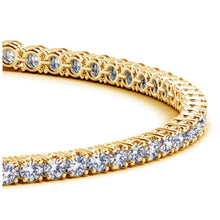 Load image into Gallery viewer, Lab Grown Round Diamond Tennis Bracelet in 14k Yellow Gold (3 cctw F/G  VS2/SI1)-1
