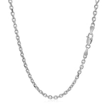 Load image into Gallery viewer, 2.6mm 18k White Gold Diamond Cut Cable Link Chain-3
