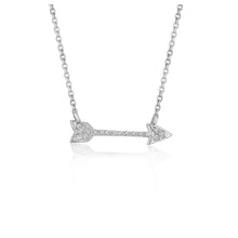 Load image into Gallery viewer, Diamond Arrow Style Pendant in 14k White Gold (1/10 cttw)
