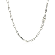 Load image into Gallery viewer, 18K White Gold Paperclip Chain (2.5mm)-2
