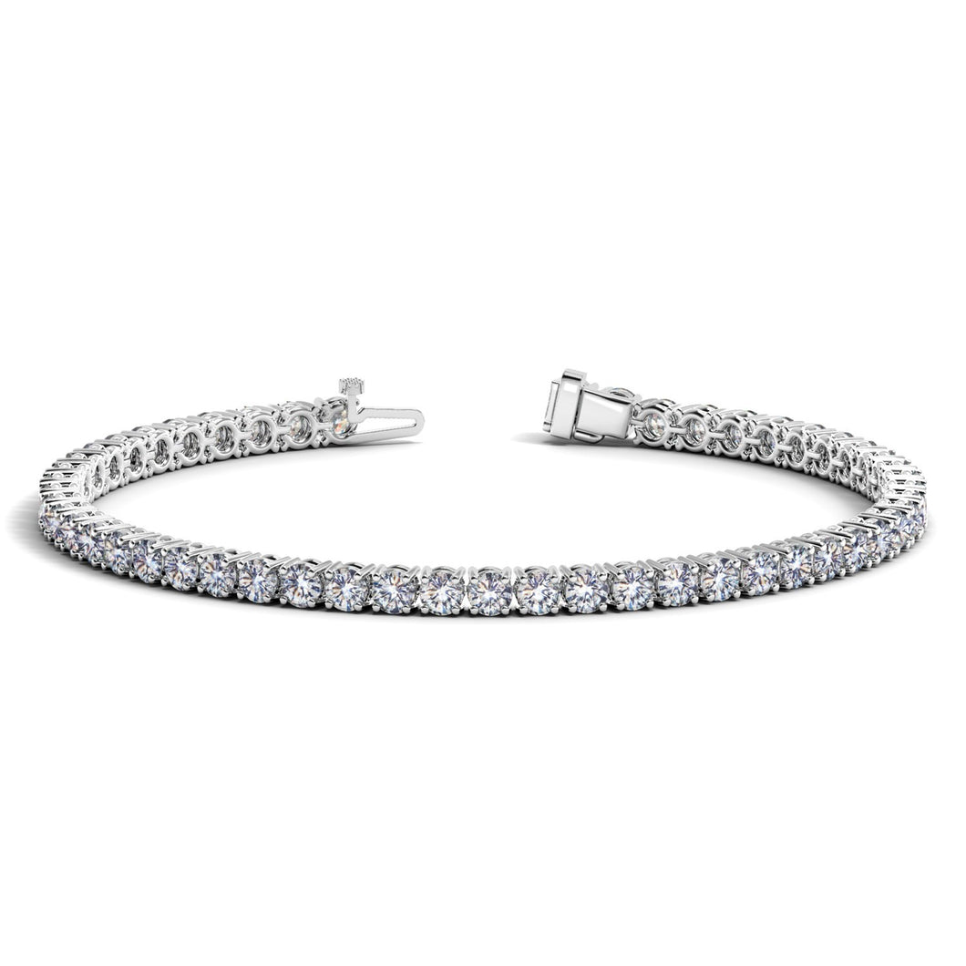 Lab Grown Round Diamond Tennis Bracelet in 14k White Gold (6 cctw F/G  VS2/SI1)-0