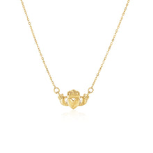 Load image into Gallery viewer, 14k Yellow Gold Pendant with Claddagh Symbol
