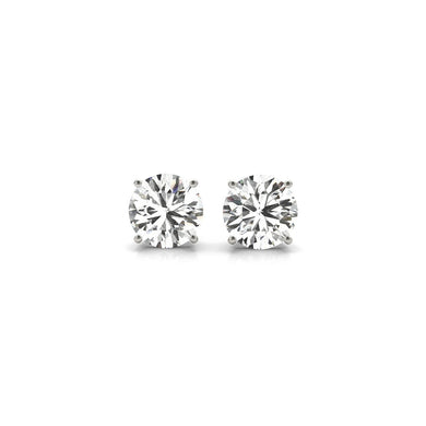 2 cttw Certified IGI Lab Grown Round Diamond Stud Earrings 14k White Gold (G/VS2)-0