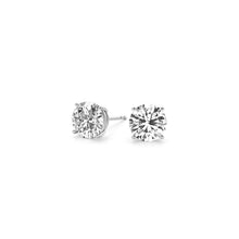 Load image into Gallery viewer, 2 cttw Certified IGI Lab Grown Round Diamond Stud Earrings 14k White Gold (G/VS2)-2
