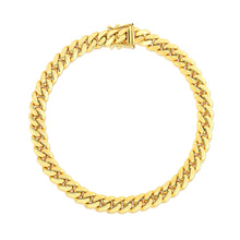 Load image into Gallery viewer, 7.0mm 14k Yellow Gold Classic Miami Cuban Solid Bracelet
