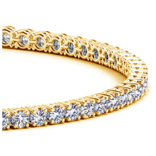 Load image into Gallery viewer, Lab Grown Round Diamond Tennis Bracelet in 14k Yellow Gold (4 cctw F/G  VS2/SI1)-1
