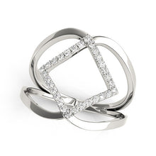 Load image into Gallery viewer, 14k White Gold Interlaced Design Diamond Ring (1/5 cttw)
