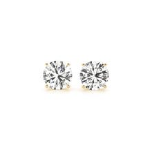 Load image into Gallery viewer, 3 cttw Certified IGI Lab Grown Round Diamond Stud Earrings 14k Yellow Gold (G/VS2)-0
