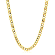 Load image into Gallery viewer, 4.5mm 14k Yellow Gold Semi Solid Miami Cuban Chain
