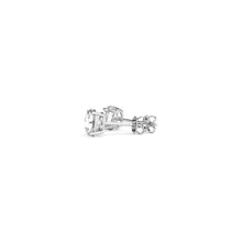 Load image into Gallery viewer, 1 cttw Certified IGI Lab Grown Round Diamond Stud Earrings 14k White Gold (G/VS2)-3
