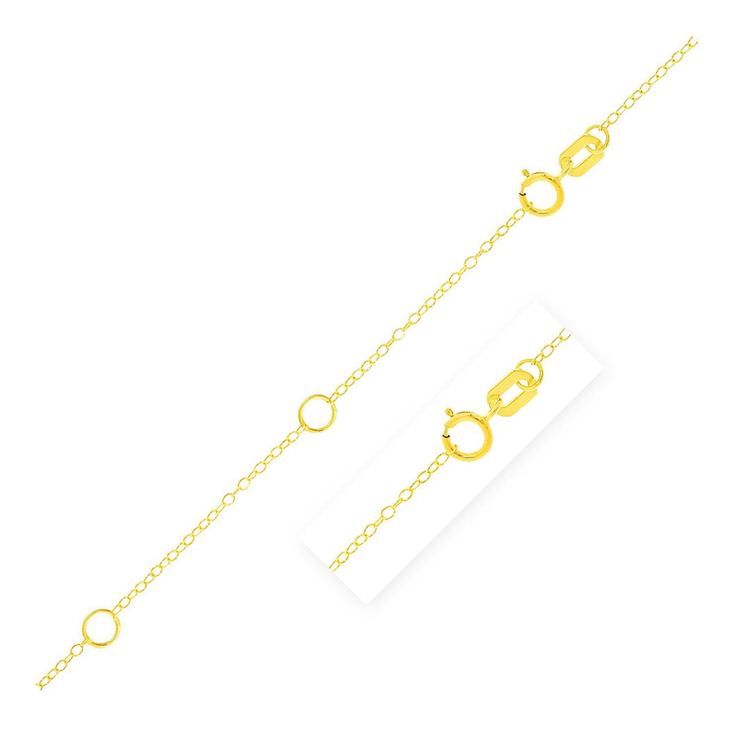 Double Extendable Piatto Chain in 10k Yellow Gold (1.3mm)-0