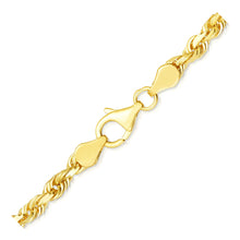 Load image into Gallery viewer, 5.0mm 10k Yellow Gold Solid Diamond Cut Rope Bracelet
