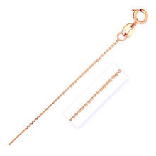 Load image into Gallery viewer, 14k Rose Gold Diamond Cut Cable Link Chain 0.7mm
