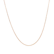 Load image into Gallery viewer, 14k Rose Gold Diamond Cut Cable Link Chain 0.7mm
