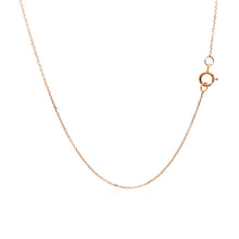 Load image into Gallery viewer, 14k Rose Gold Diamond Cut Cable Link Chain 0.7mm
