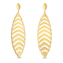 Load image into Gallery viewer, 14k Yellow Gold Drop Leaf Earrings-0
