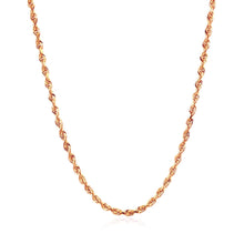 Load image into Gallery viewer, 2.5mm 14k Rose Gold Solid Diamond Cut Rope Chain-1
