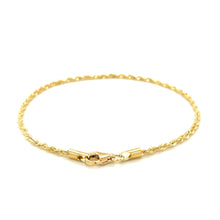 Load image into Gallery viewer, 2.0mm 10k Yellow Gold Diamond Cut Rope Anklet
